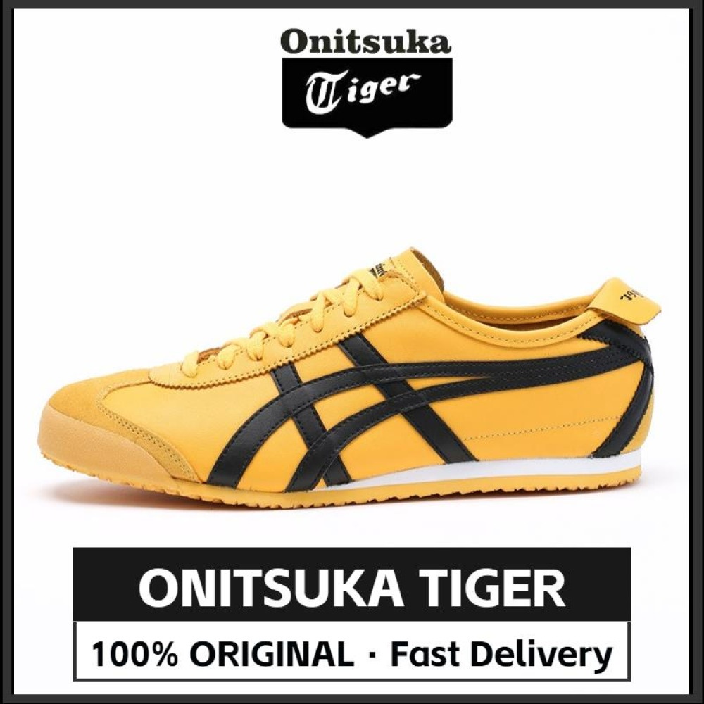 【100% Original 】Tiger MEXICO 66 Yellow/Black 1183C102-751 Low Top ...