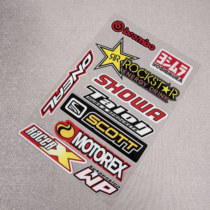 Reflective Motorcycle Sticker Bike Helmet Decals Yoshimura Showa Wp 