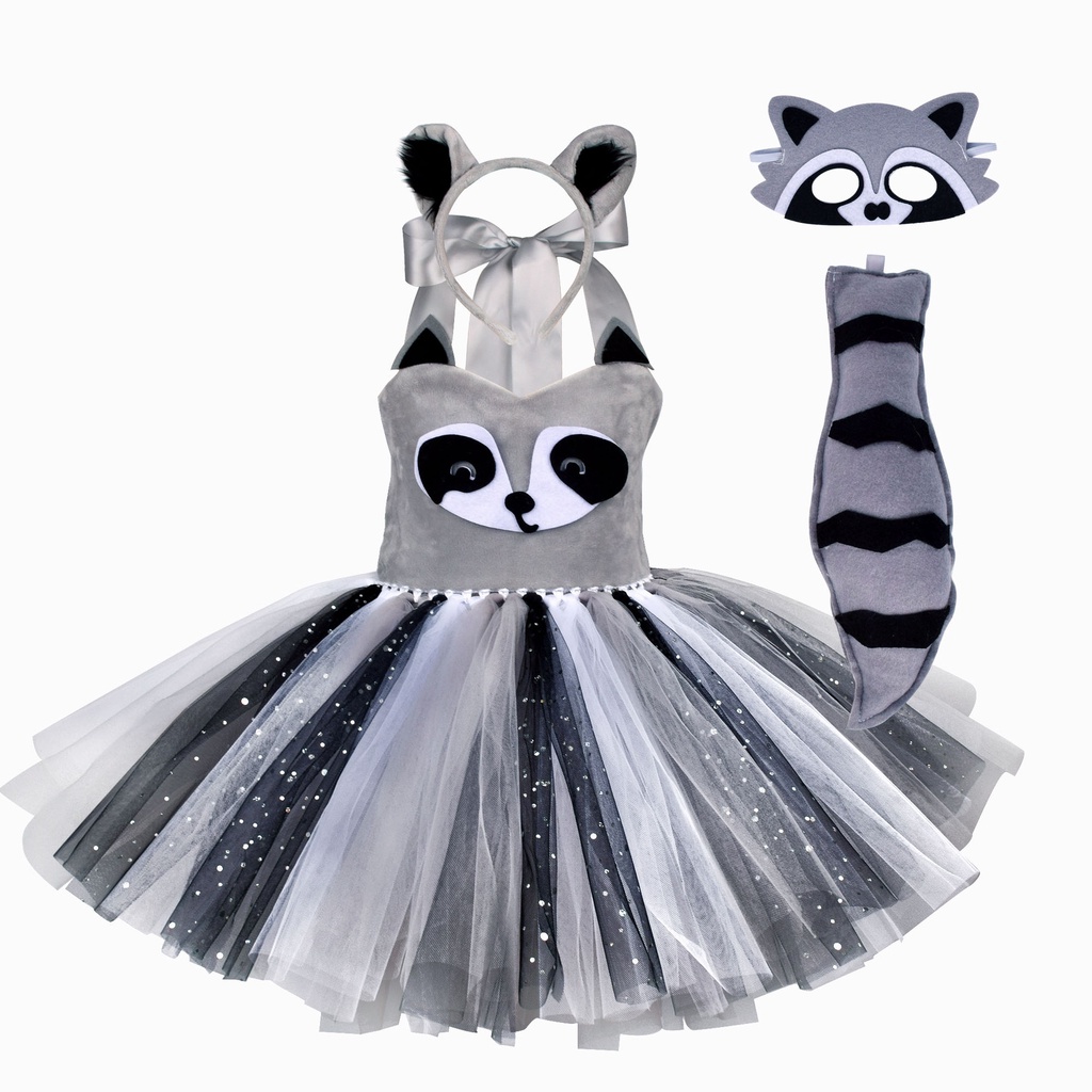 Haus Of Raccoon Print Dress