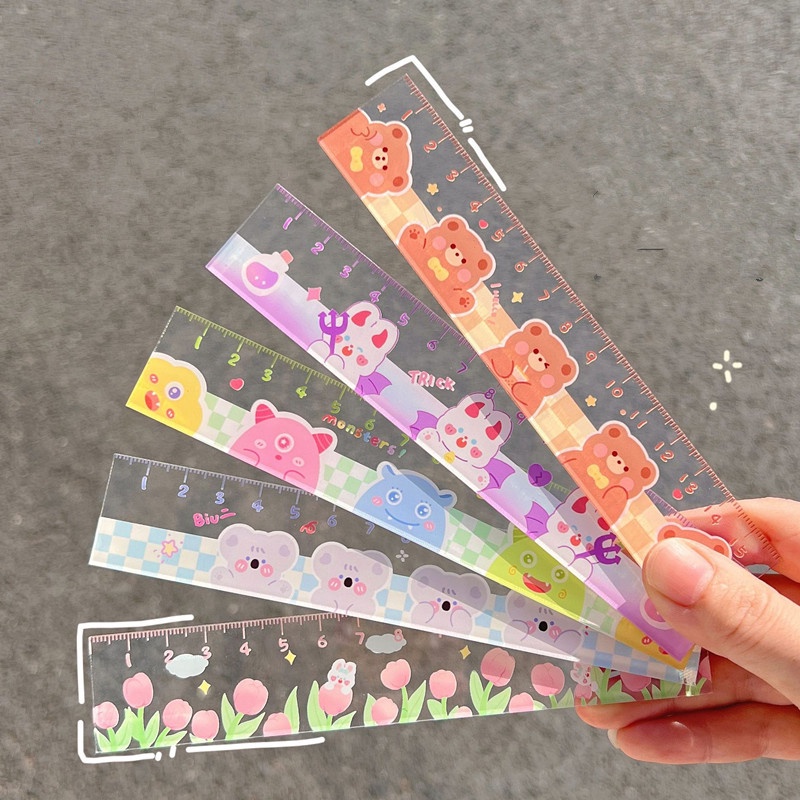 [Wholesale Price] Cute Kawaii Study Time Cartoon Ruler Multifunction ...