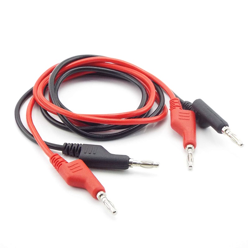 4mm Banana Plugs Dual Alligator Clip cable Connectors test lead cord ...