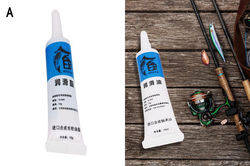 SOU_ Smooth Reel Bearing Oil Grease Reduce Abrasion Lubricating Fishing ...