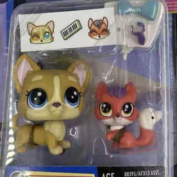 Cute Doll Little Animal Pet Model LPS Toys Mini Cat Dog Old Pet Shop ...