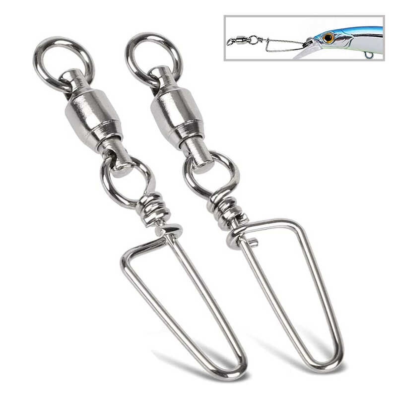 AMSYPORTS High Strength Fishing Swivel Connector Saltwater Freshwater Barrel