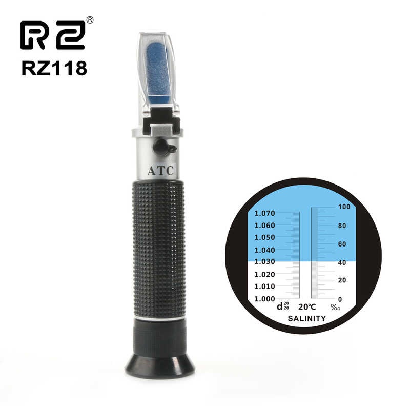 RZ Sea Salinity Refractometer Meter Salt Water Concentration Aquarium ...