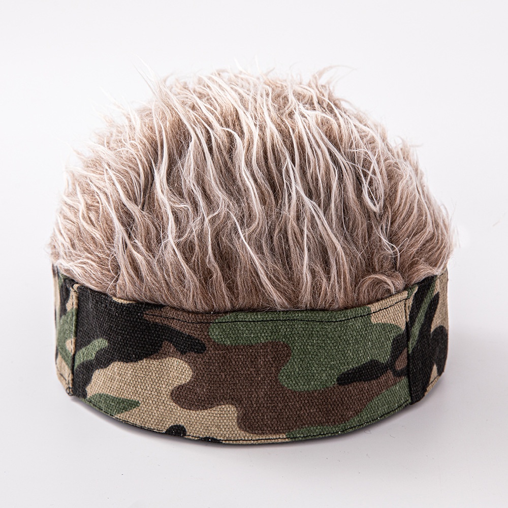 Retro Hip Hop Wig Hat - Short Hair Spoof Beanie for Men, Gangster ...