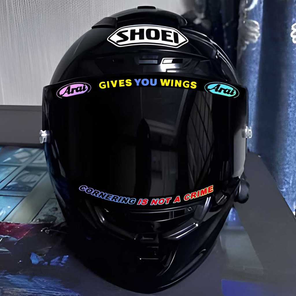 Sticker Motor Rainbow Helmet Design Motor Side Strip Bike Car Styling ...