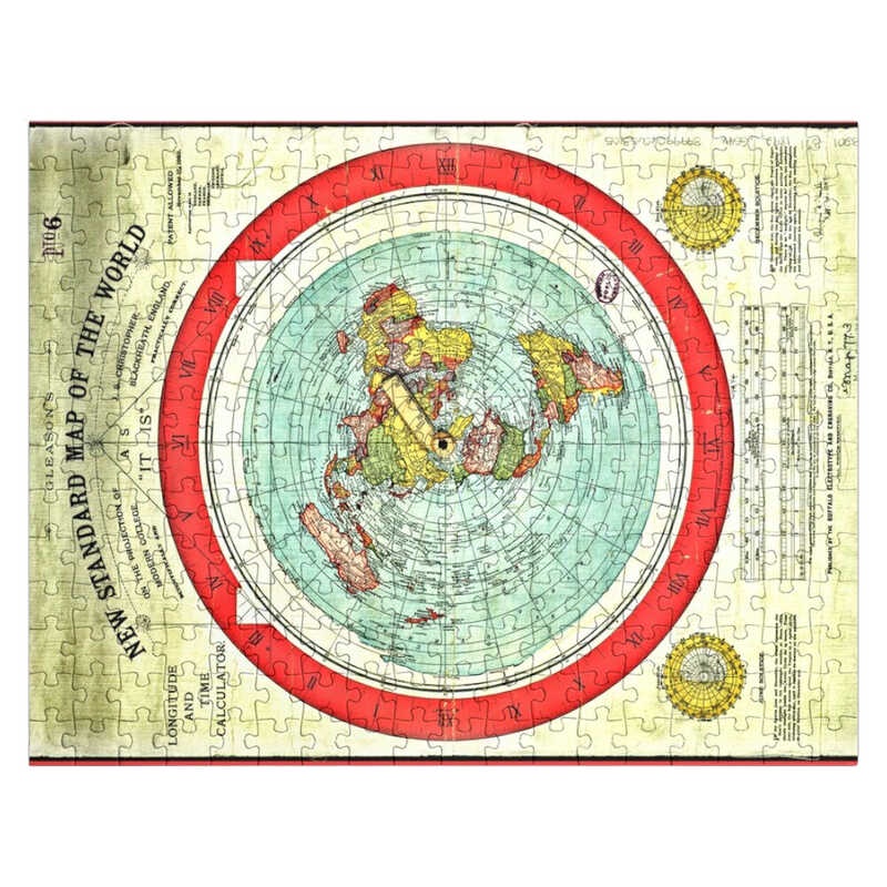 Map Gleason 1892 World Time Calculator Flat Earth Unframed Wall Art Print Poster Home Decor Premium Carte Monde Mur Affiche Accueil Déco - 10