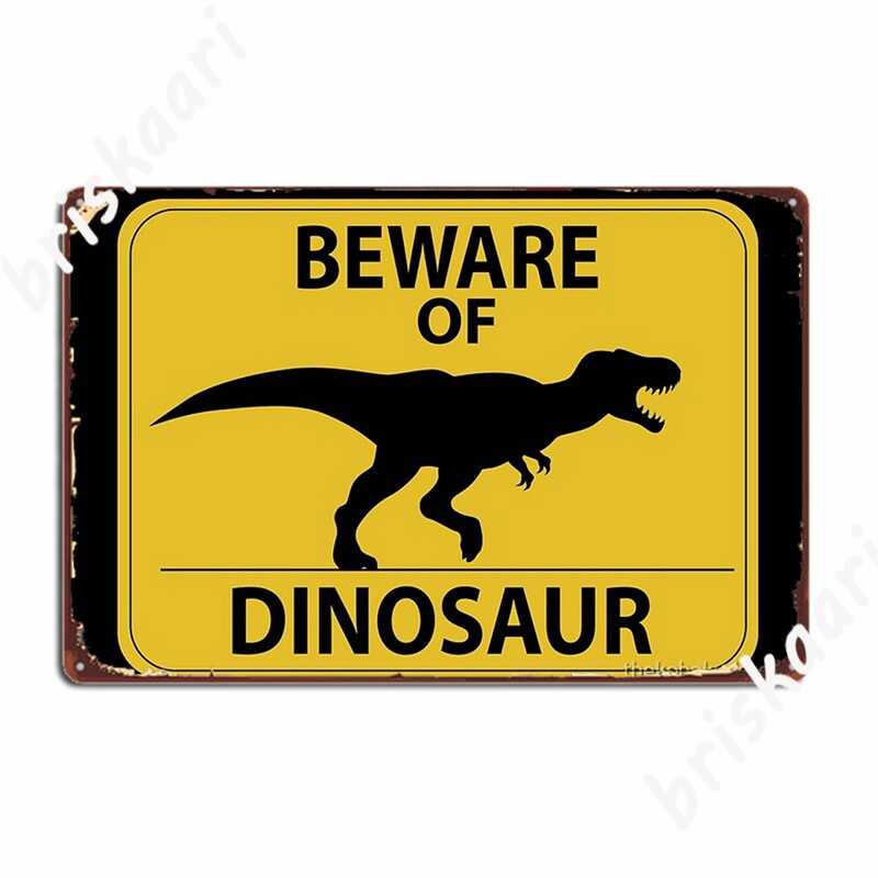 Pag-ingat sa Dinosaur Metal Signs Plates Party personalized Tin sign ...