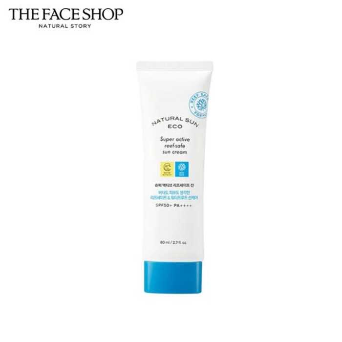 The Face Shop Natural Sun Eco Super Active Reef-Safe Sun Cream SPF50+Pa ...