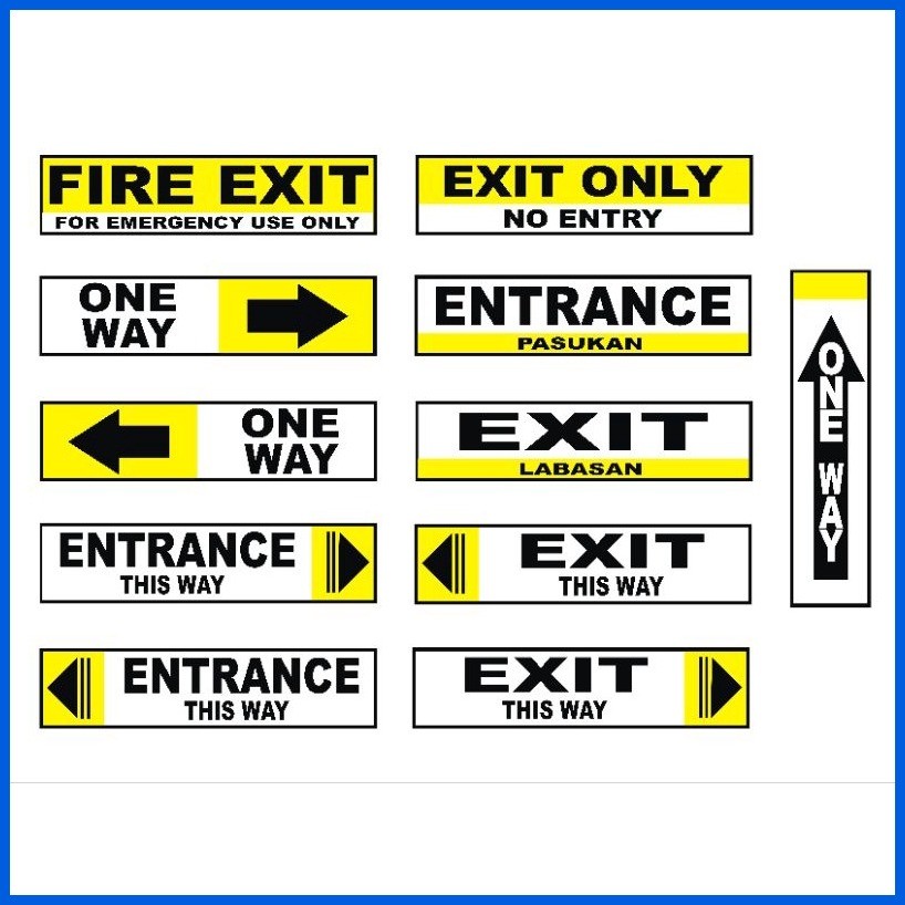 ☎ ☇ Signage for establishments Yellow signage Directional signage ...