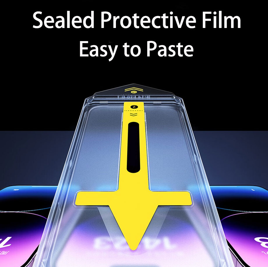 Lenuo Tempered Glass Full Cover Screen Protector For iPhone 15 14 Plus ...