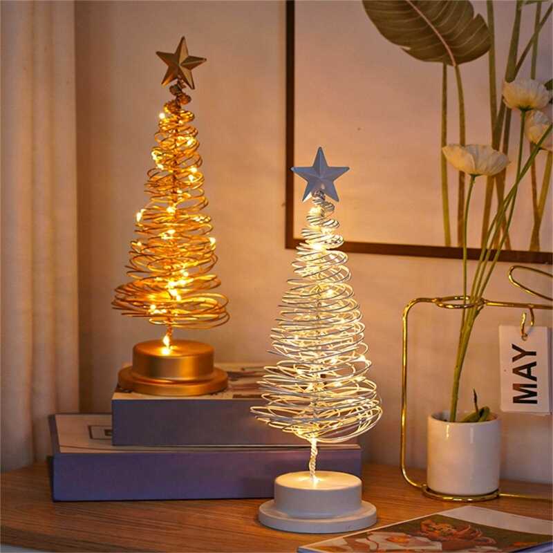 LED Christmas Tree Lights Star Toppers Warm White Powered Internal ...