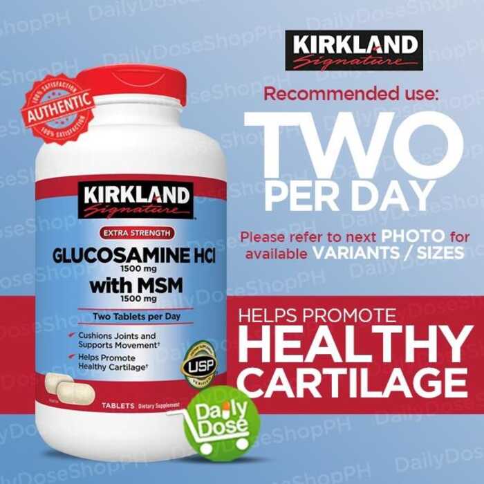 Kirkland Signature Glucosamine with MSM Shopee Philippines