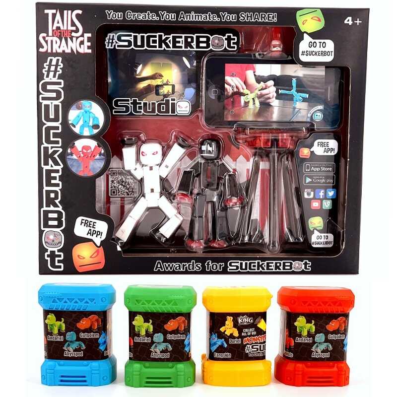 Maritna Original Stikbot Toys Sticky Robot Action Figures Puppet Sucker ...