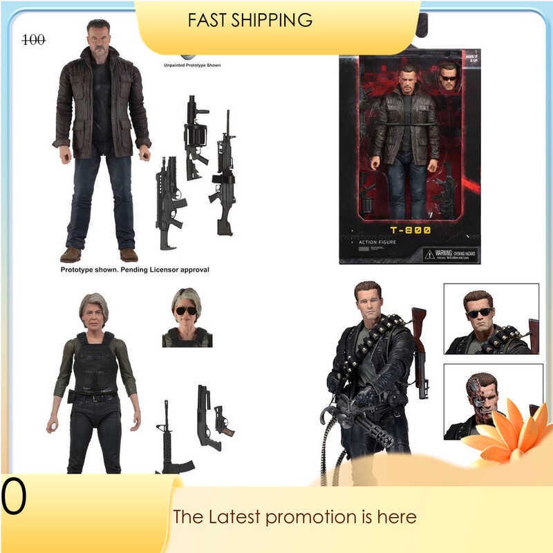 NECA Terminator T-800 Action Dark Fate Sarah Connor T-1000 T800 Arnold ...