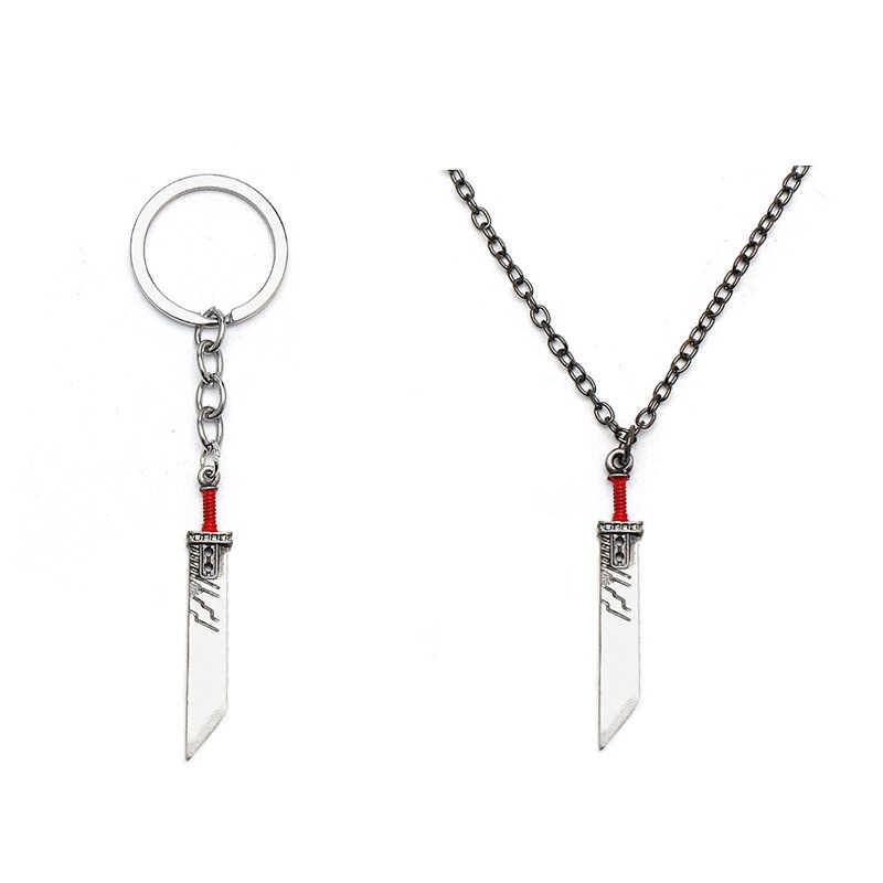 FF7 Game Final Fantasy Weapon Model Cloud Strife Buster Sword Keychain