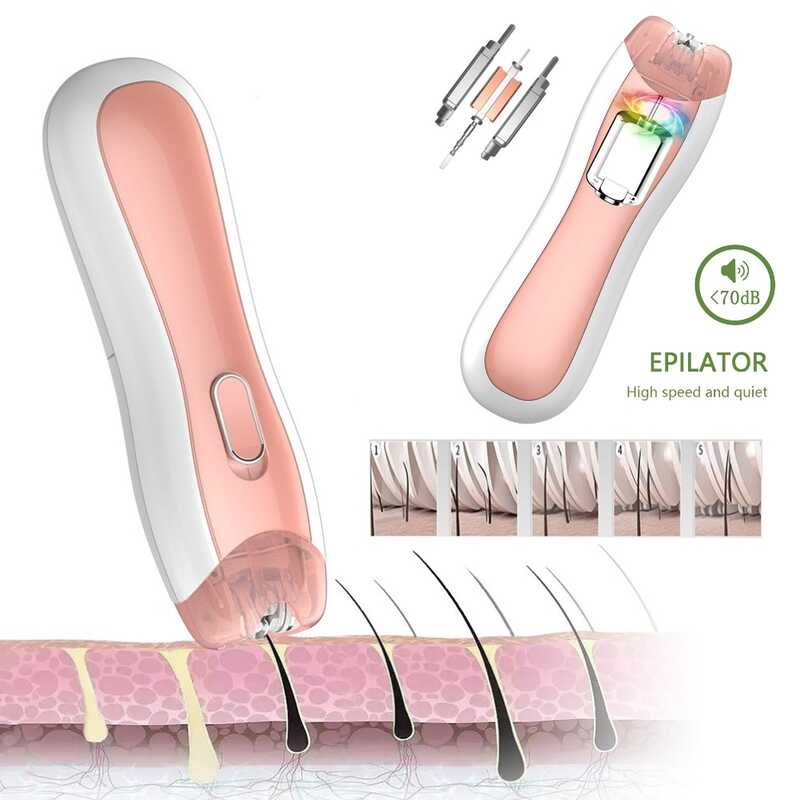 Kababaihan Electric Epilator Portable Armpit Leg Removal hine Underarms ...