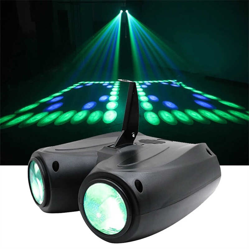 128 LEDs Pattern Stage RGBW Double Head Airship Disco Light Projector ...