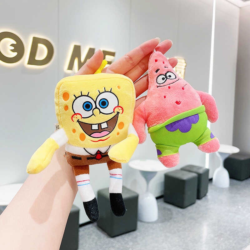 Kawaii Anime Spongebob Plush Toys Keychain Spongebob Patrick Star Cute ...