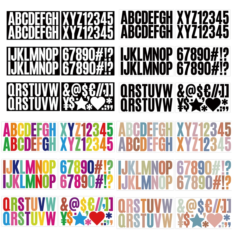 6 Pieces Set Letter Stickers 2.5 Inch Self-Adhesive Large Font Letter ...