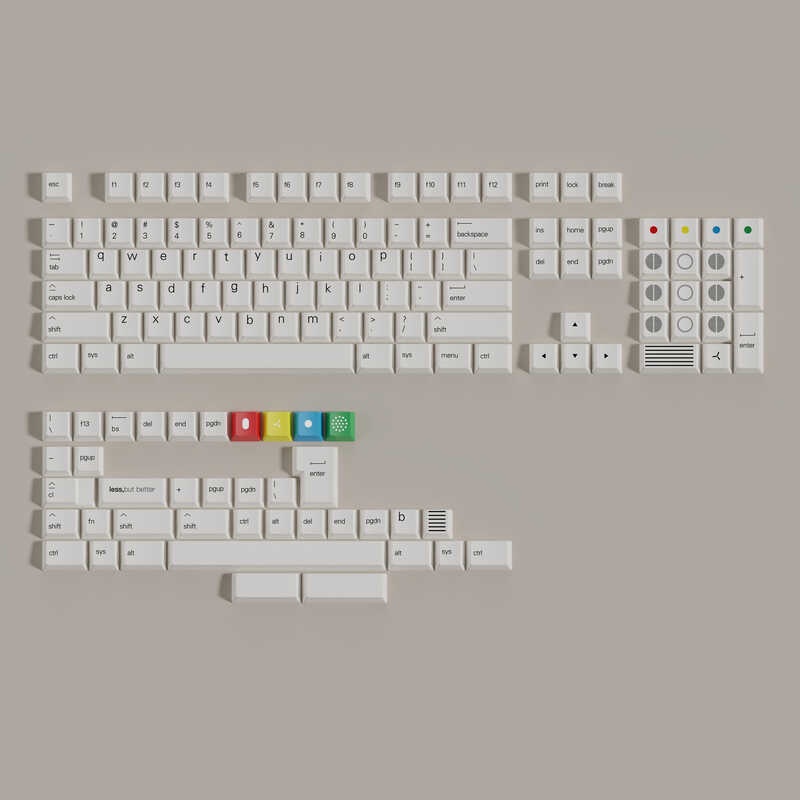WS1 retro Keycaps PBT Dye Sublimation Keycaps Cherry Profile Para sa MX ...