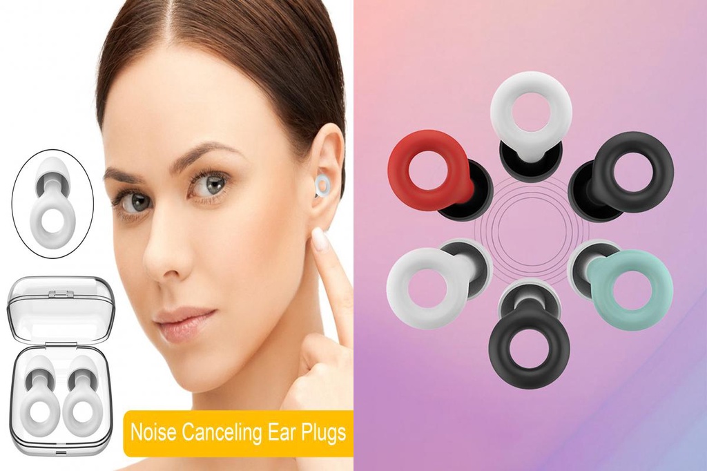 FS 1 Pair Waterproof Noise Reduction Ear Plugs Traveling Use Study Work