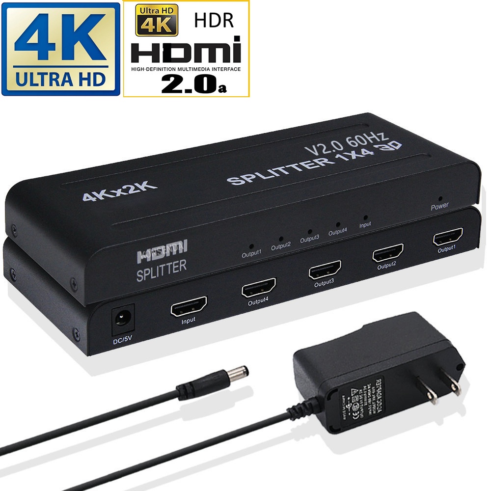 Retoo HDMI-Splitter 1-in-2 Out, 1080p 60Hz, Verdeler Voor Dubbele