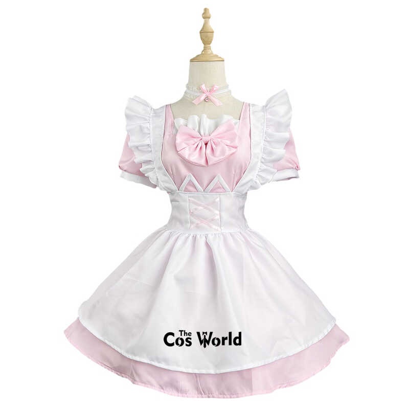 S-5Xl Japanese Lolita Sweet Cat Maidservant Maid Restaurant Apron Dress ...