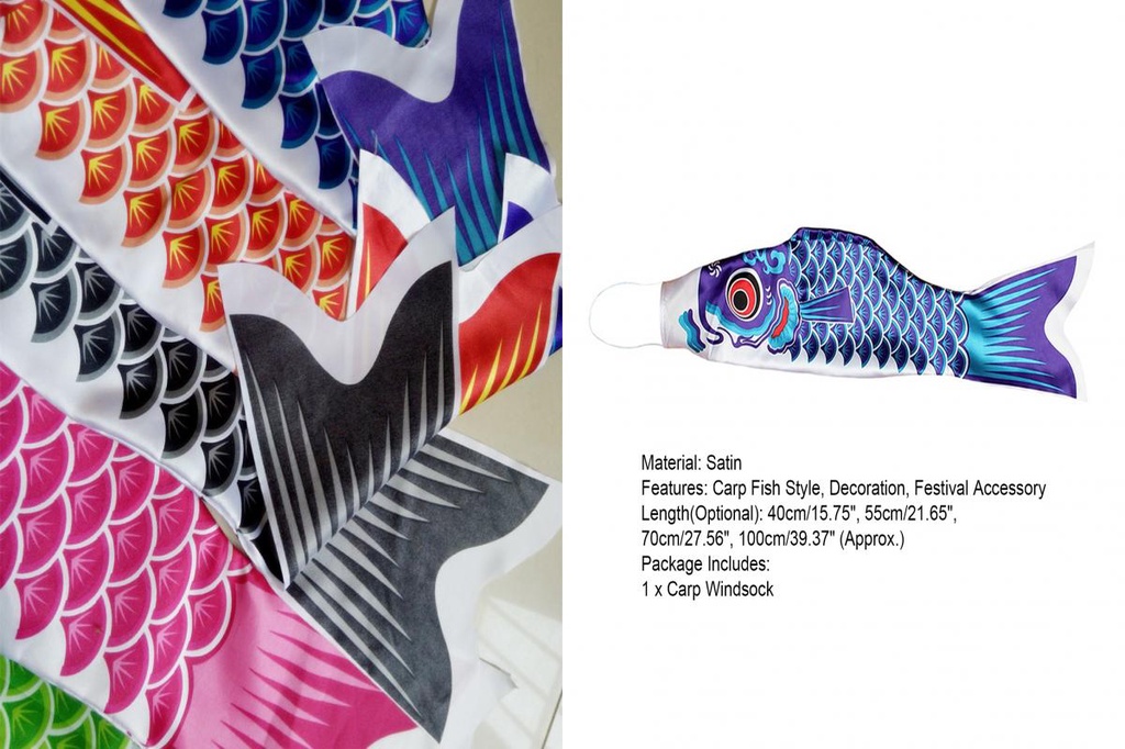 SGES Portable Carp Banner for Outdoor Children's Day Carp Banner ...