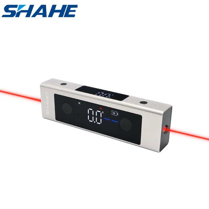 SHAHE 2 Sa 1 Laser Level Ruler Type-C Double Laser Angle Ruler ...