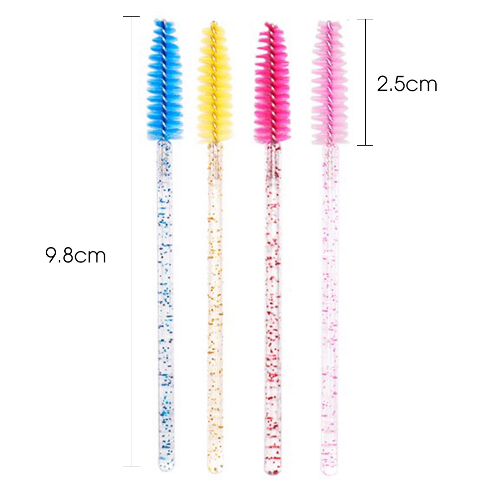 50Pcs Eyebrow Brush Mascara Wand Applicator Soft Bendable Eye Lashes ...