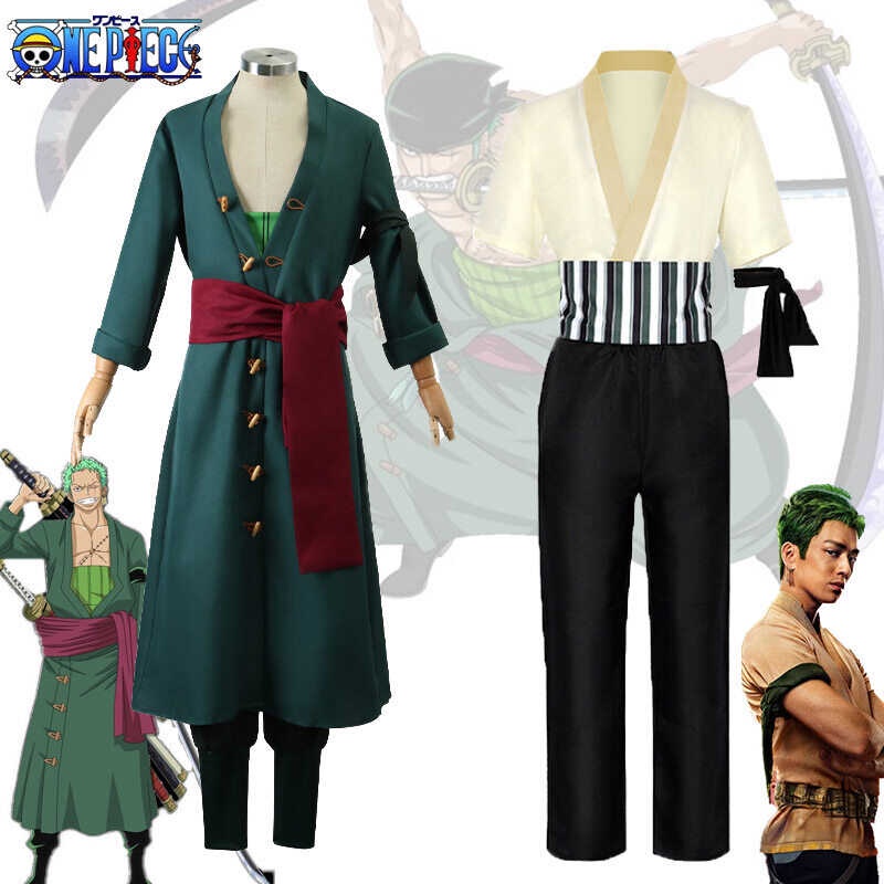 Anime One Piece Roronoa Zoro Cosplay Costume For Kids Boy Zoro Kimono ...