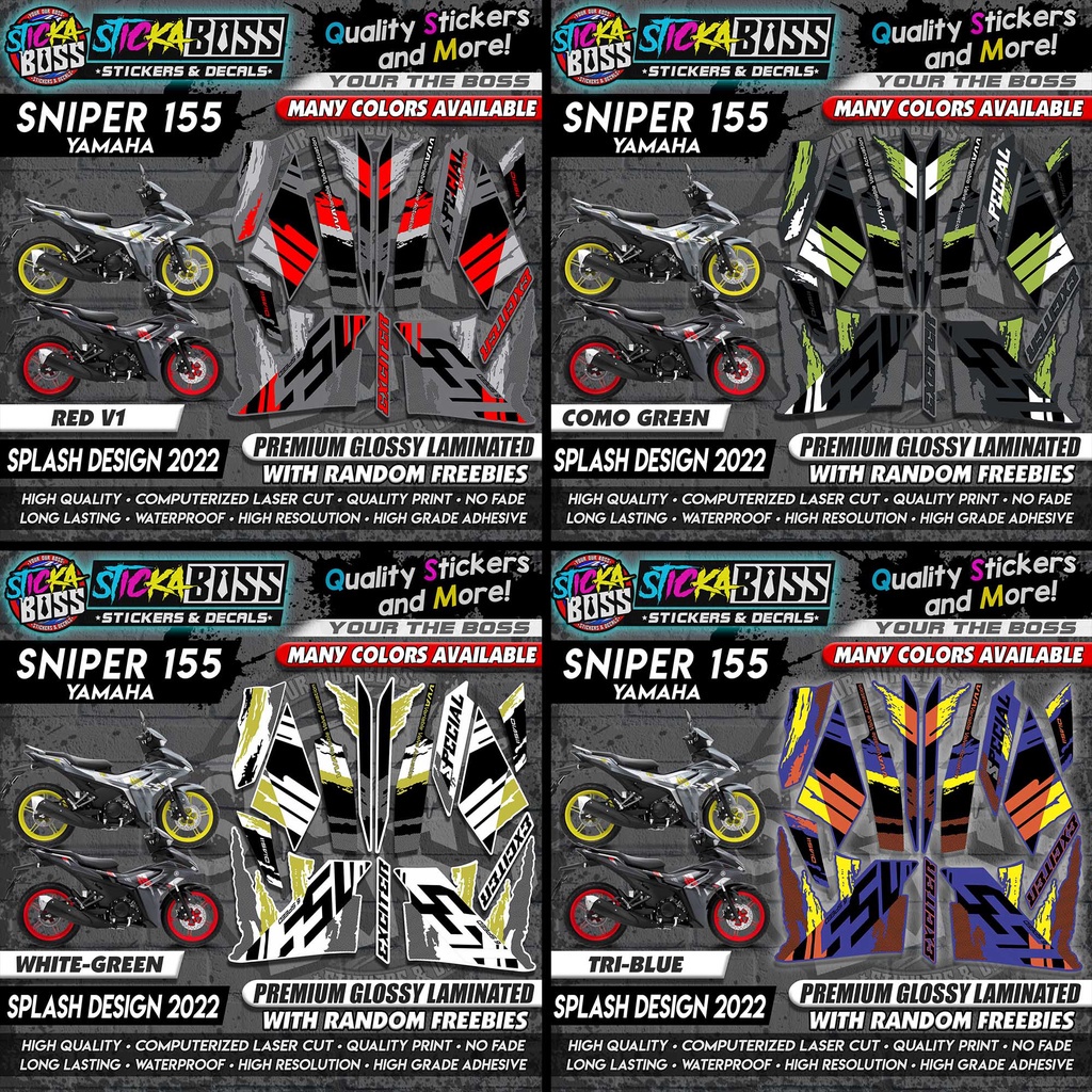 ♞Sniper 155 NEW STOCK DECALS (SPLASH DESIGN 2022) MALAYSIAN CONCEPT ...