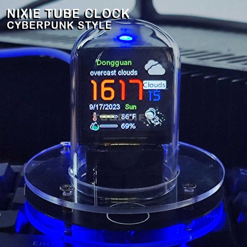 Nixie Tube Clock Smart Wifi Glow Diy Tube Clocks Cyberpunk Style