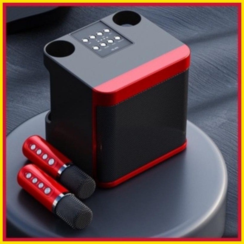 ஐ Wireless Bluetooth Dual Microphone Karaoke Speaker 3D with Dual ...
