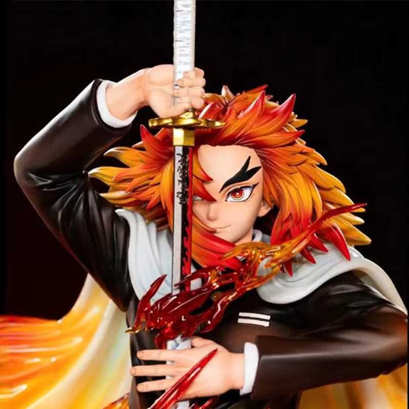 Demon Slayer Rengoku Kyoujurou PVC Figure – 4-Inch Cute Collectible Statue, Official Anime Figurine For Display Or Gifts - View #3