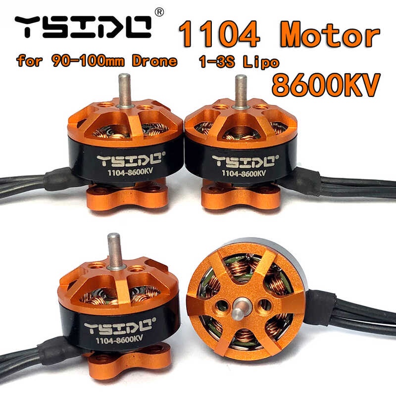 Ysido 1104 7500kv 8600kv Brushless Motor Para Sa Rc Drone 90 110mm Fpv Racing Mini Multirotor