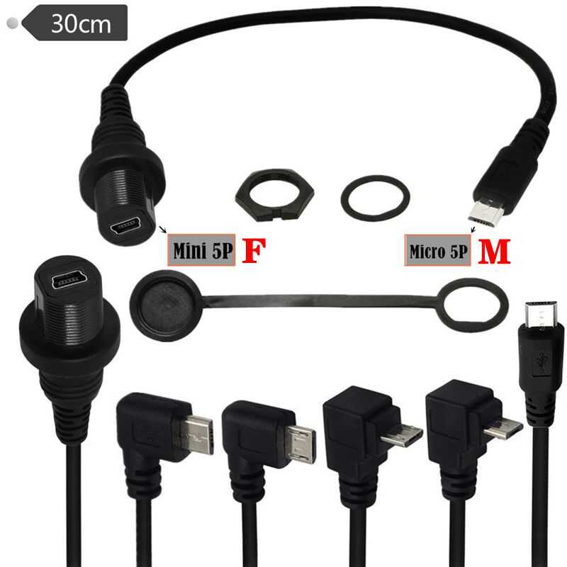 Cable Panel ho Mini 5P hembra a Mike Micro 5P, impermeable, para ...