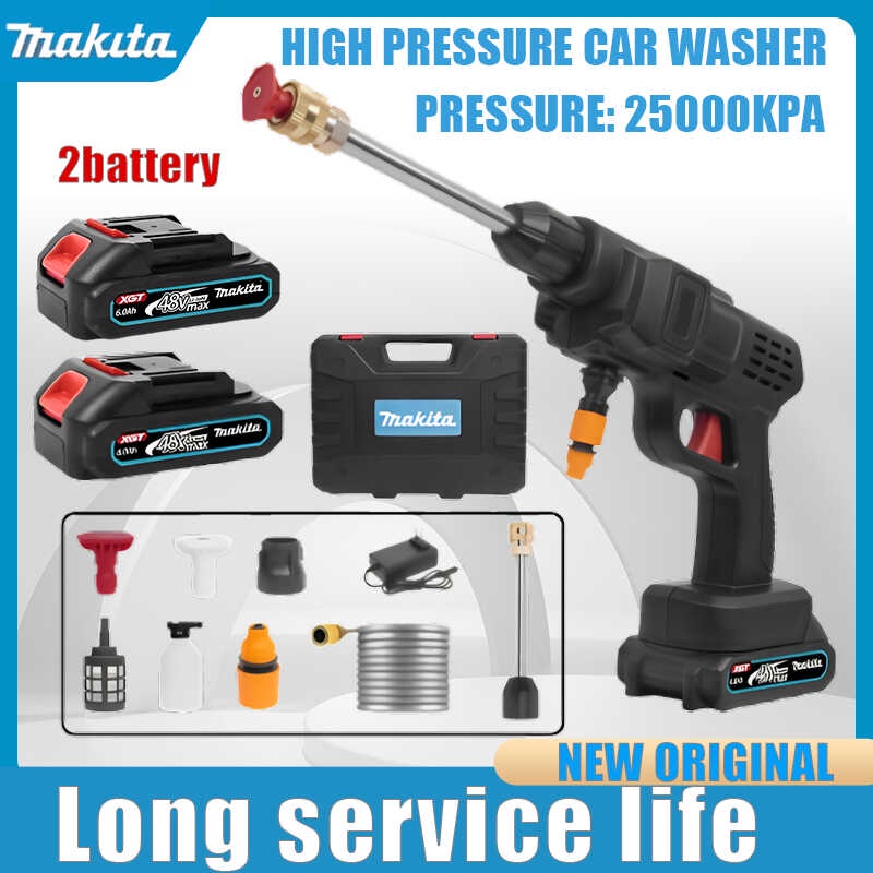 Makita Pressure Washer 48V 2 Batteries Portable Cordless car wash spray