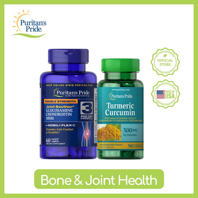 Joint Care Bundle Glucosamine Chondroitin Msm Double Strength 60 Caplets Turmeric Curcumin 500