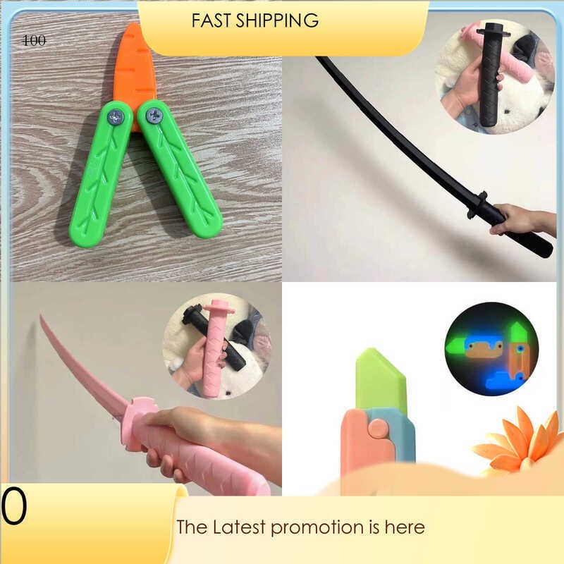 3D Printing Katana Swords Gravity Telescopic Knife Stress Relief Toys ...