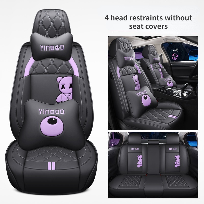 Universal 5 seats apply to Suzuki Jimny Alto Sx4 Kizashi S cross Hustler Grand Vitara Car Seat Cover Leather 2 3 seat car decoration Four seasons