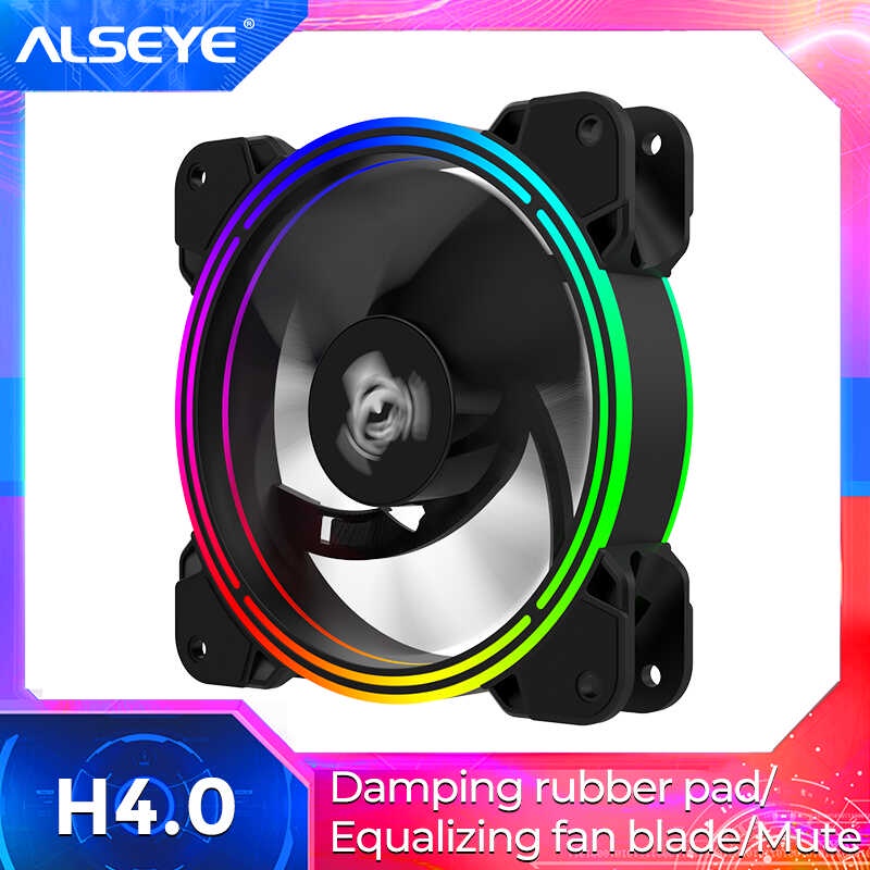 ALSEYE H4.0 PC Cooling 4 pin PWM 120mm Static LED RGB Computer for Case ...