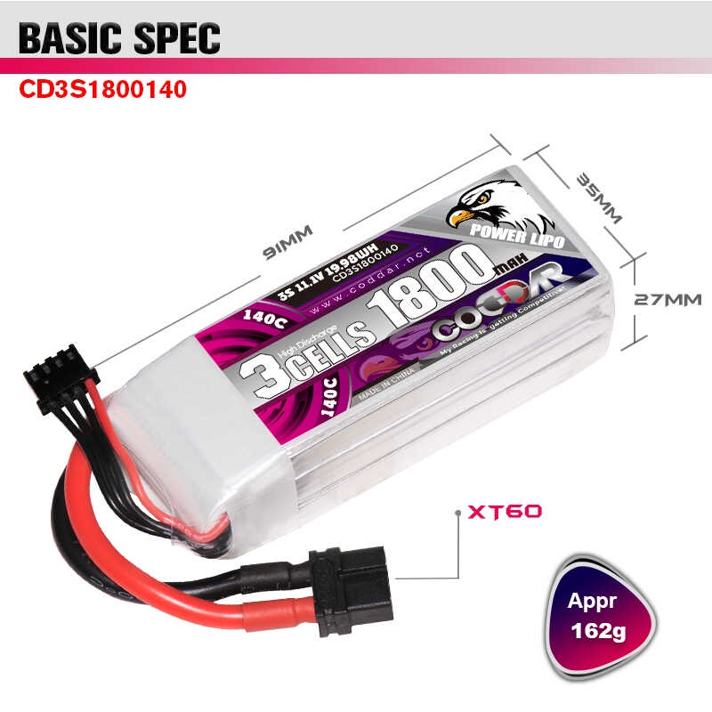 Eagle krypton CODDAR 1800MAH 3S 11.1V 140C Competition Flower Flying ...