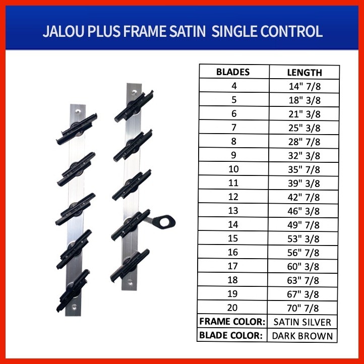 Jalouplus Jalousie Frame 11-16 Blades for Louver Window 1 Pair (Left ...
