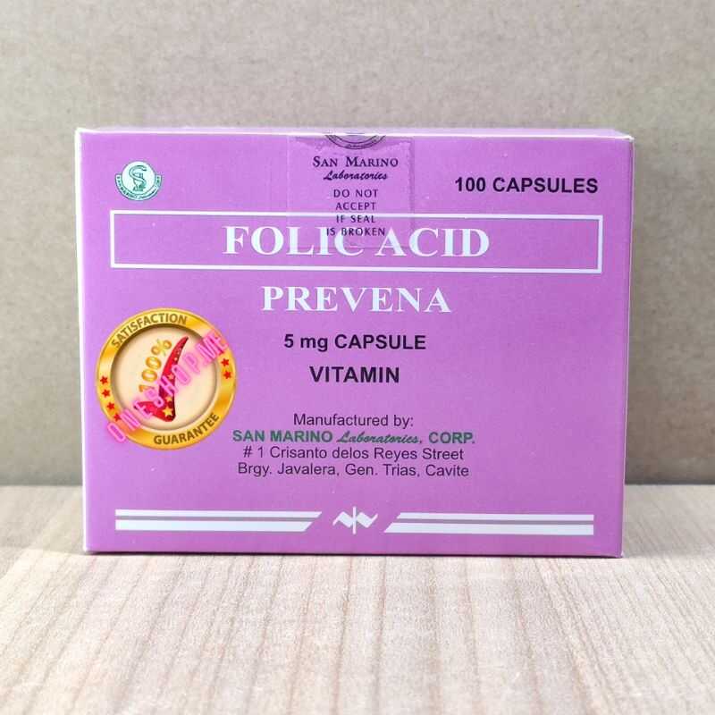 yNGNbxtr FOLIC ACID 100 Capsules PREVENA Shopee Philippines