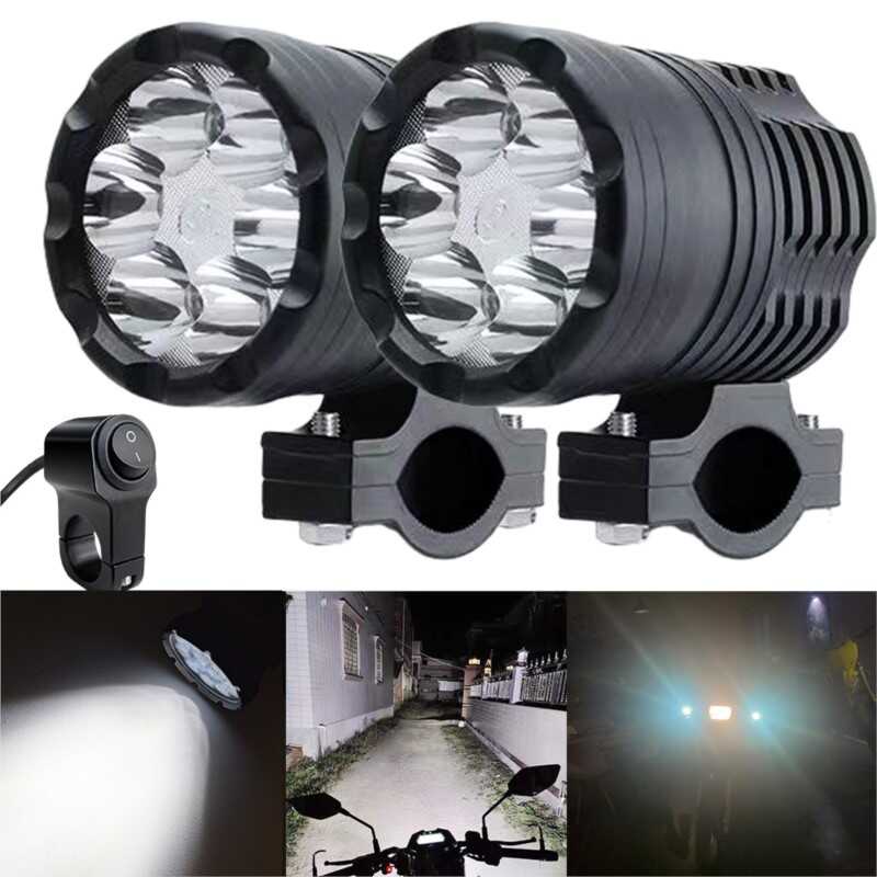 Curated visual reference: Motorcycle High Beam Headlight Upgrades Reference: Motorcycle Headlights Led 6 Auxiliary Spotlights 12 80V Long Range