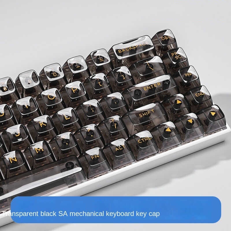 SA mataas na transparent na itim na kristal keycap mekanikal na ...