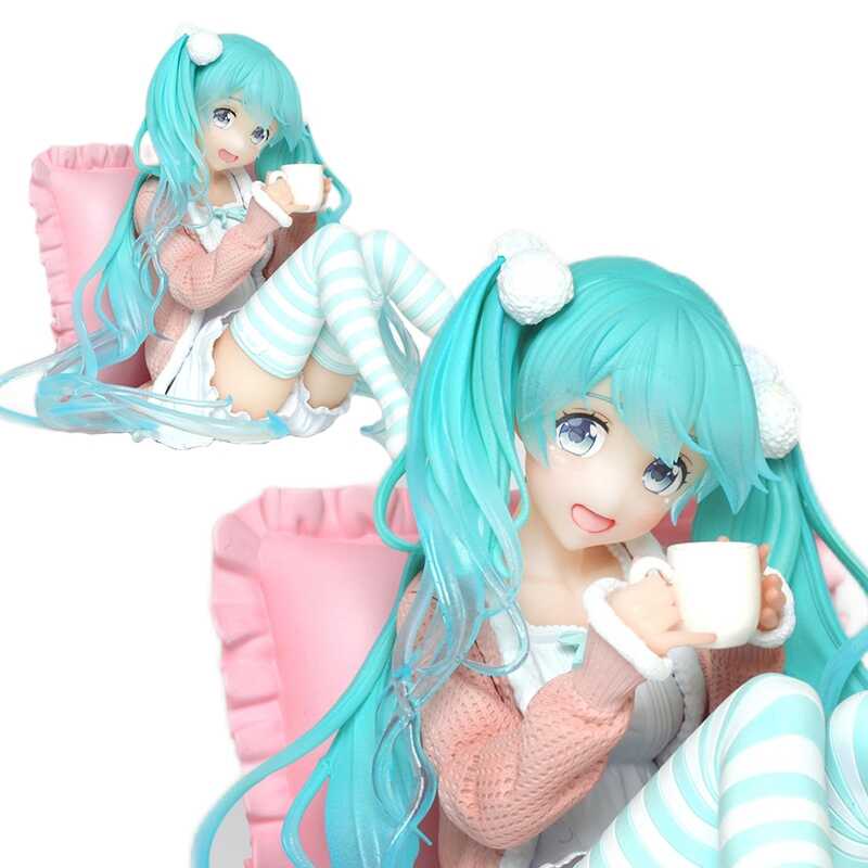 16CM Anime Hatsune Miku Ponytail Girl Kariko Koyama Pillow Sitting ...